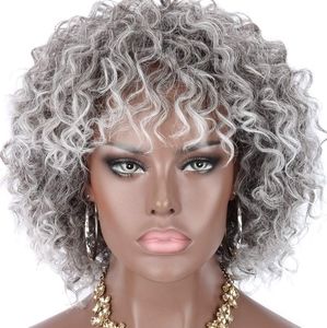 Gray Curly Beauty Full Wig